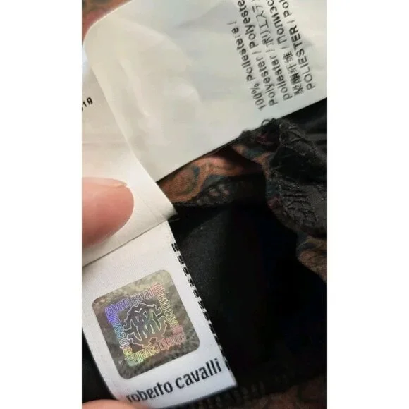 Roberto Cavalli Beach Women Wide Leg Pants Size Small Red Snake Print Semi Sheer - Picture 6 of 9